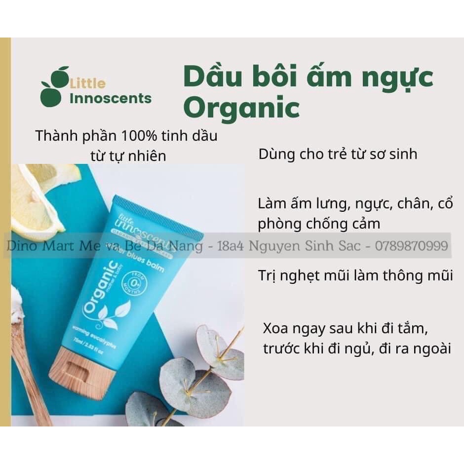 Dầu chống cảm Organic cho bé từ sơ sinh Little Innocents