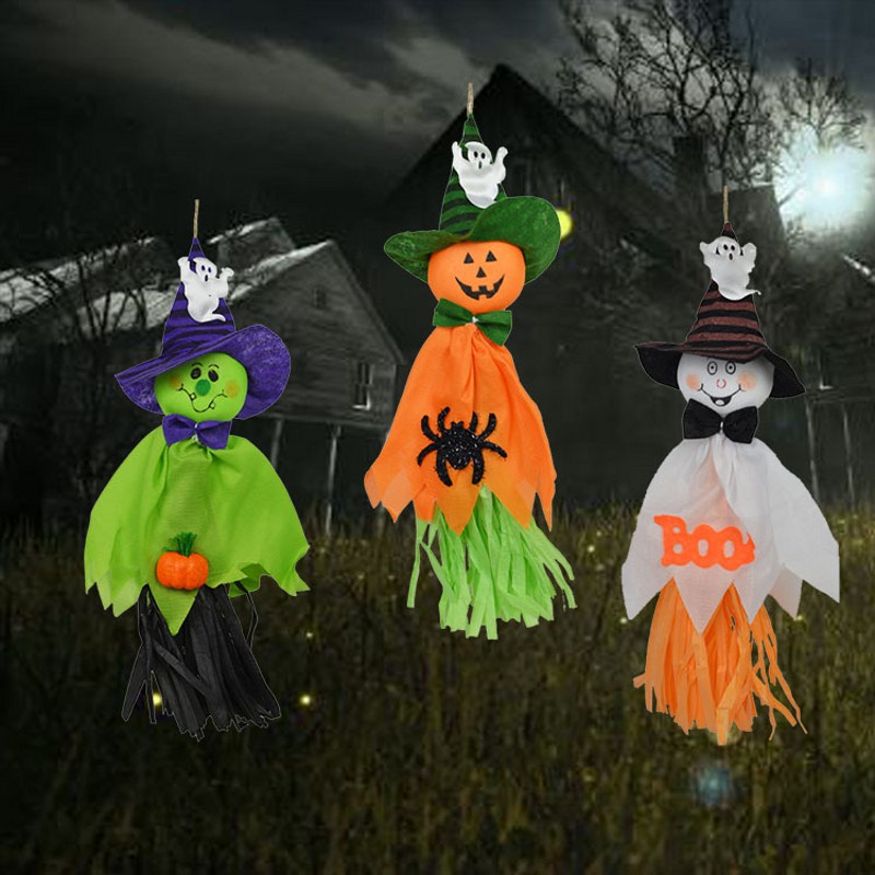 Búp Bê Ma Quỷ Bí Ngô Có Dây Treo Dùng Để Trang Trí Tiệc Halloween
