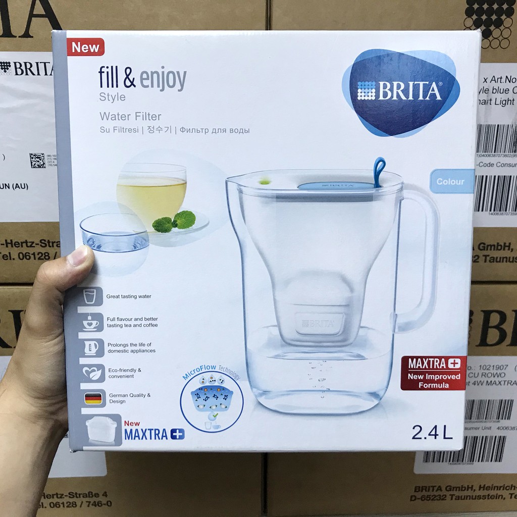 Bình lọc nước BRITA Style - 2,4L (có sẵn 1 lõi lọc Maxtra Plus)