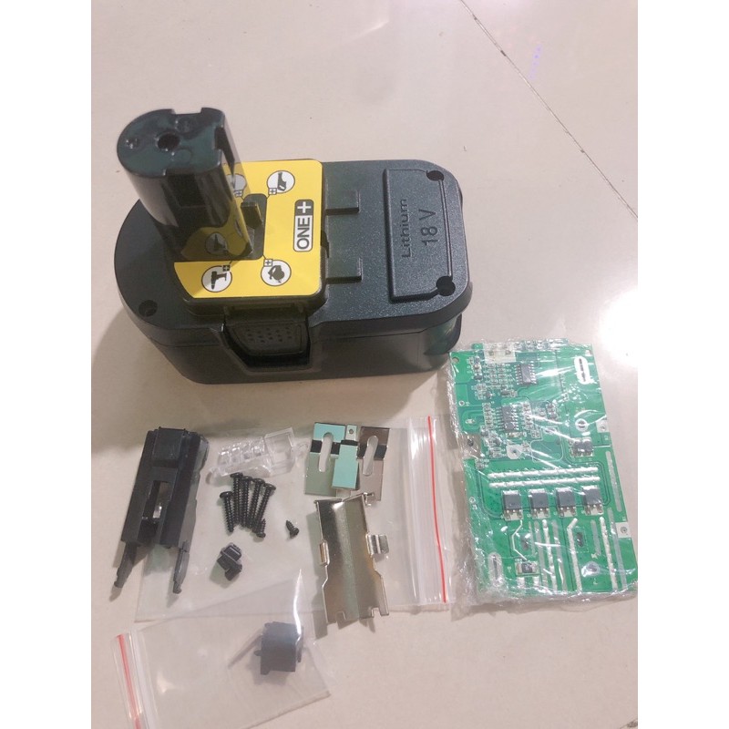vỏ mạch pin Ryobi 18v lion nhận sạc zin