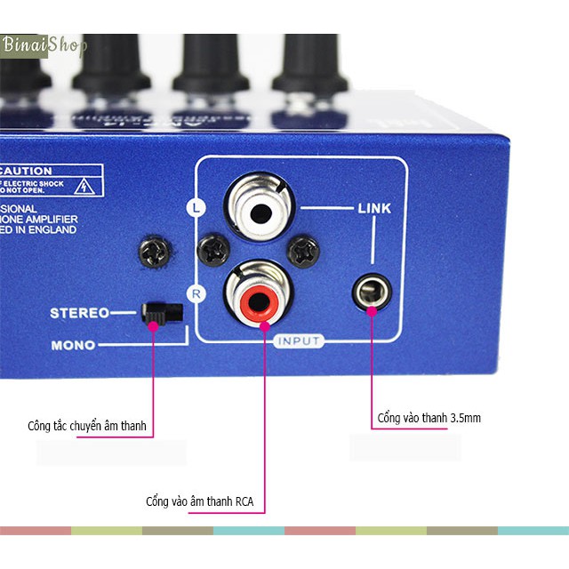 Bộ chia tai nghe chuyên nghiệp 4 cổng kèm Amplifier ICKB-AMP-I4