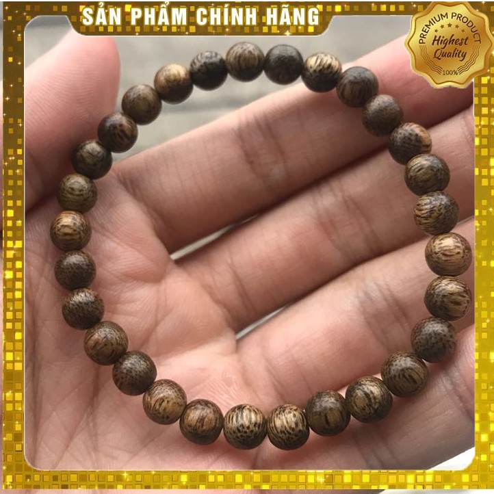 Vòng tay nữ trầm hương 6mm - Thành Tín Trầm Hương - bảo hành mùi hương trọn đời