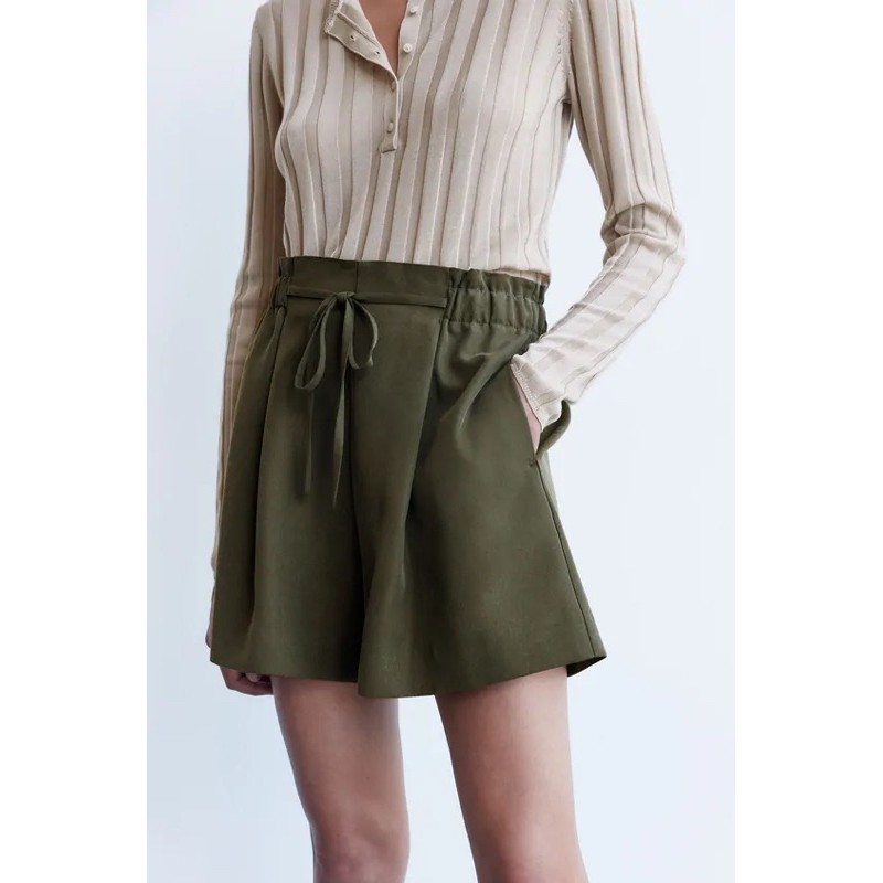 Quần Zara size L chính hãng newtag xanh rêu
