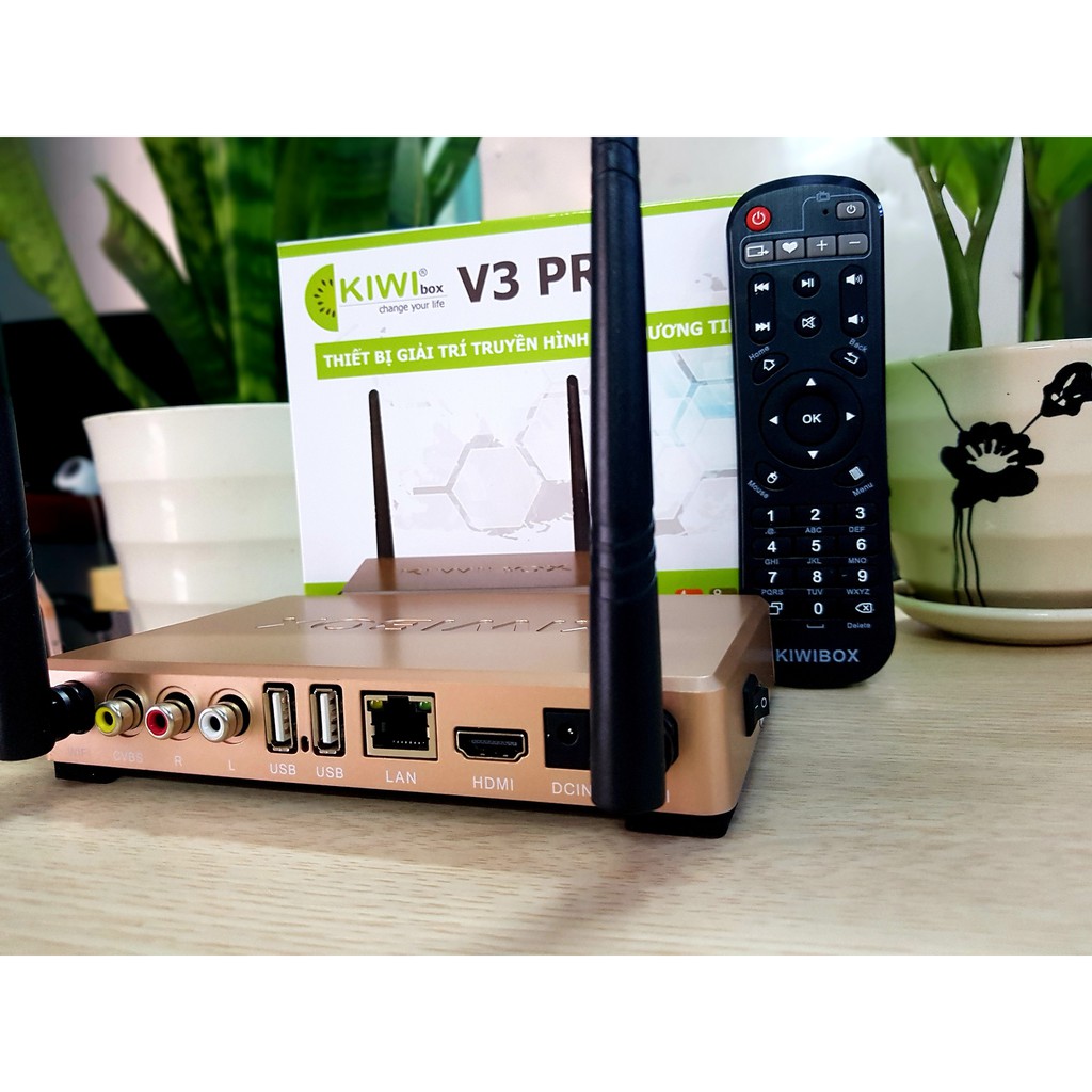android tv box kiwibox V3pro Tặng chuột , wifi mạnh Ram 2G , Rom 8G truyền hình miễn phí - Hàng Chính Hãng