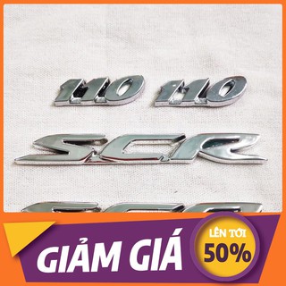 [SALE SỐC] [COME ON] TEM CHỮ SCR 110 DÁN XE XI BÓNG SIÊU ĐẸP (MÀU BẠC) (SIÊU RẺ)