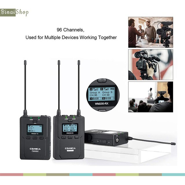 Comica CVM-WM200 C - Micro Không Dây Cho Máy Ảnh, Máy Quay