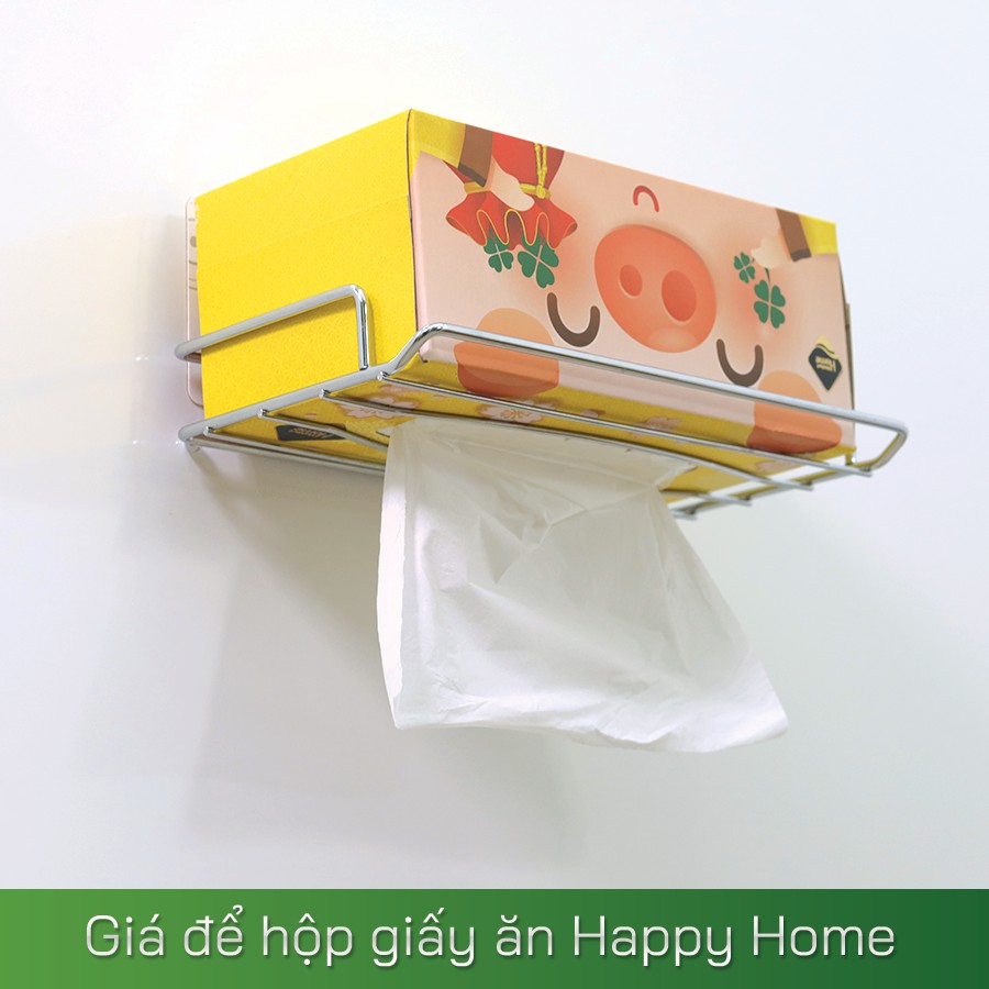 [Hàng chính hãng] Giá để hộp giấy ăn bằng Inox - happy Home