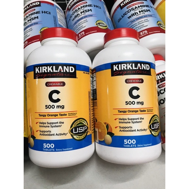 Kẹo nhai Vitamin C vị Cam 500v nhập từ Mỹ