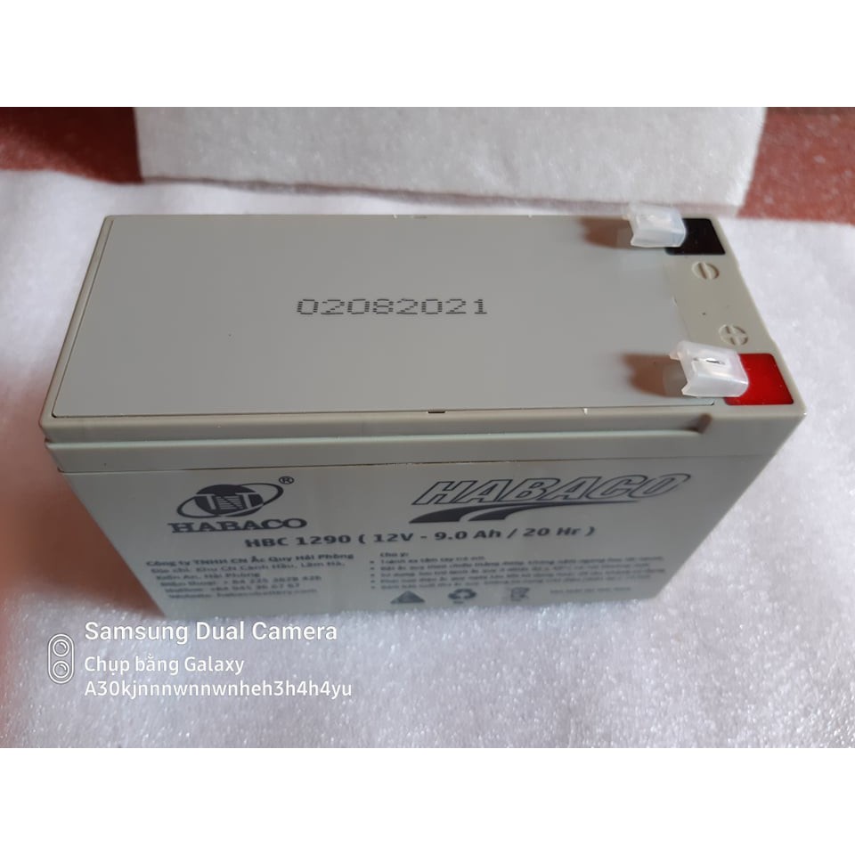 Bình Ắc quy nguồn điện Habaco 12V-9AH  dùng cho loa kéo,bình xit điện,viễn thông...
