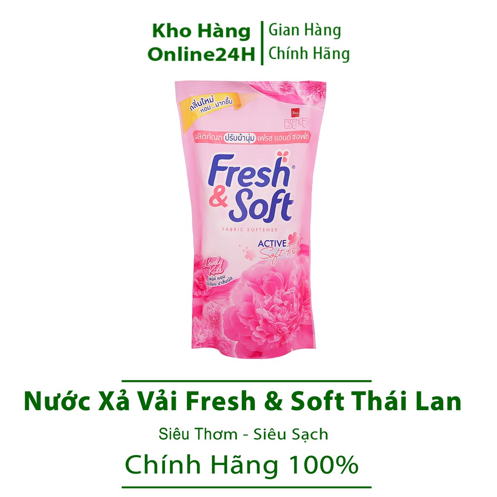 Nước xả vải Fresh&amp;Soft Thái Lan 600ml/ túi