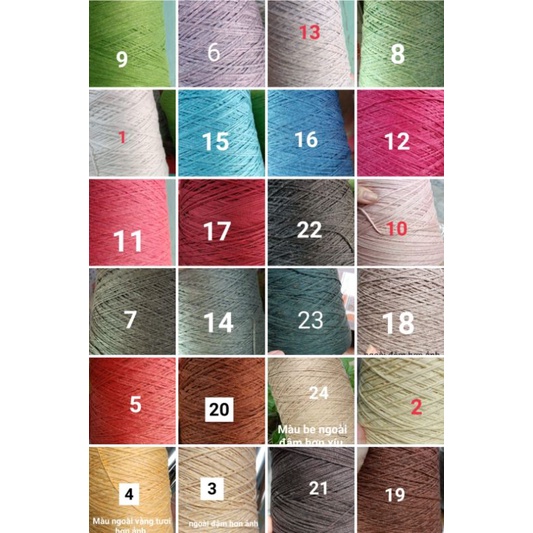 Sợi dệt cotton của Ý, sử dụng móc hoa,túi mũ.