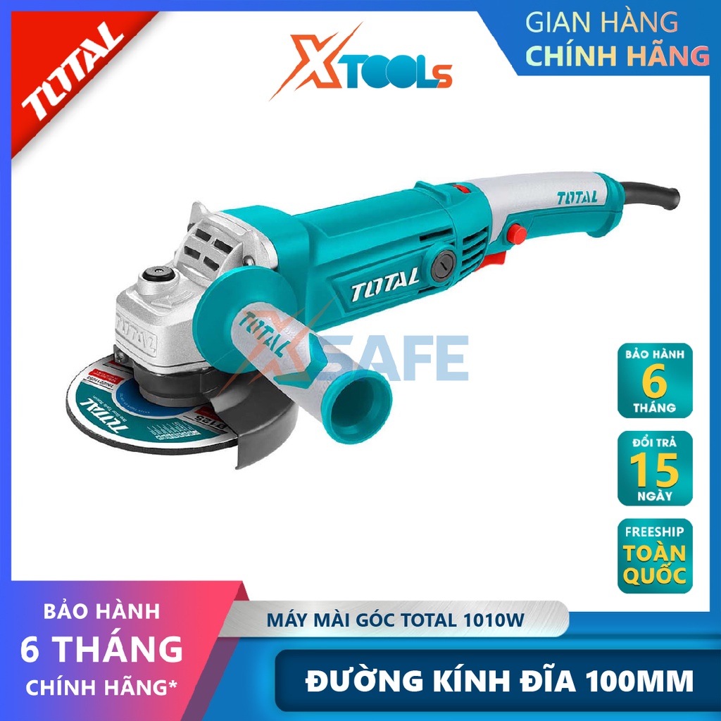 Máy mài góc cầm tay TOTAL TG1121006  máy cắt kim loại điều chỉnh tốc độ công suất lớn 1010w bền, hiệu suất cao [XTOOLs]