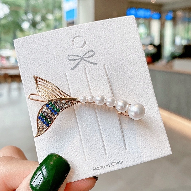 Kẹp tóc hình cá heo đính đá thời trang cho nữ