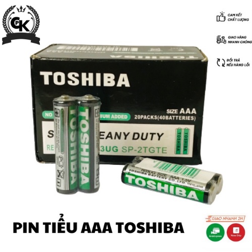 Pin AAA TOSHIBA chính hãng, pin tiểu nhỏ dùng cho điều khiển, thiết bị gia định