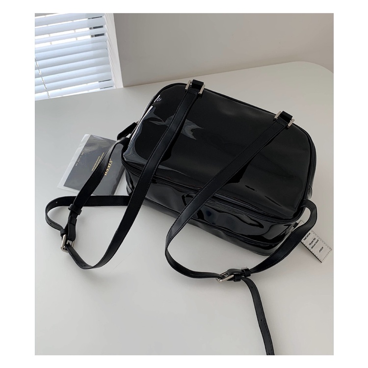 Jennie blackpink Ba Lô Da Hai Lớp Màu Đen Trơn Hình Vuông Nhỏ Có Thể Điều Chỉnh Họa Tiết Hoa Hồng