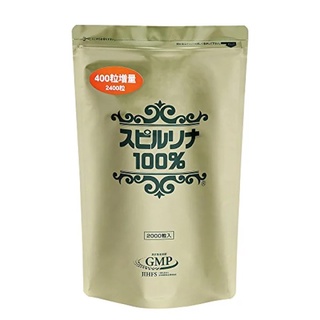 Tảo xoắn Spirulina Nhật Bản gói 2400 viên (hàng Nhật nội địa, có bill)