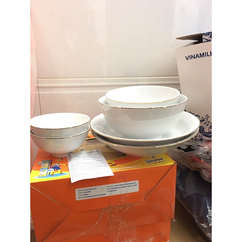 👍🧸 BỘ 6 MÓN TÔ CHÉN DĨA CAO CẤP MINH LONG 👍👍