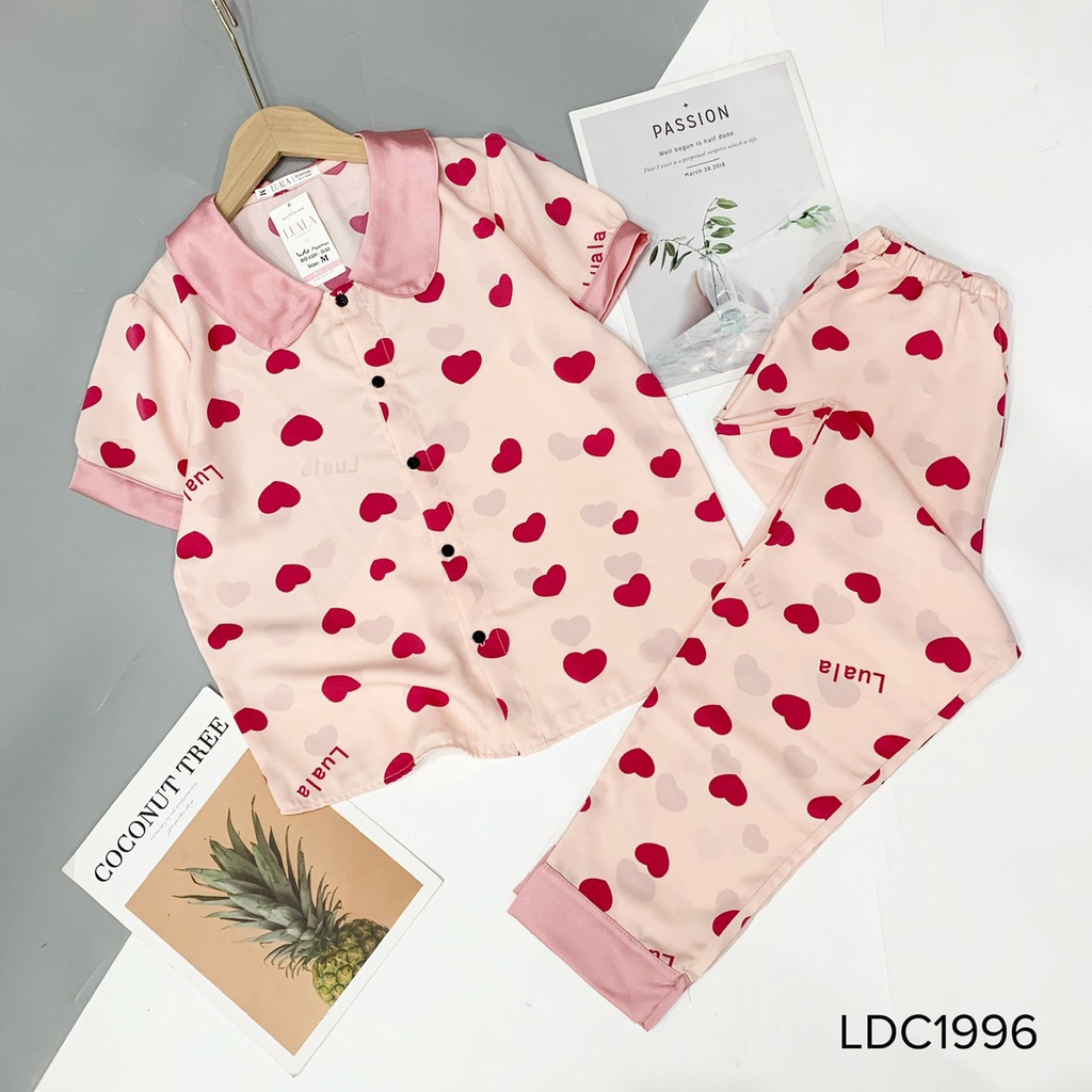 Đồ Ngủ Pijama Lụa Xước Tay Ngắn Quần Dài Siêu Xinh, Cộc Dài Mềm Mịn, Độc Lạ Khó Tìm, Sang Chảnh Hàn Quốc