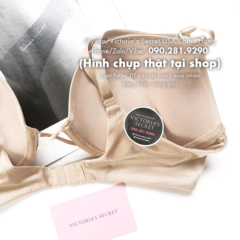 Áo lót nude siêu nâng ngực tạo khe , dòng Very Sexy Bombshell Velvet nude - Victoria's Secret