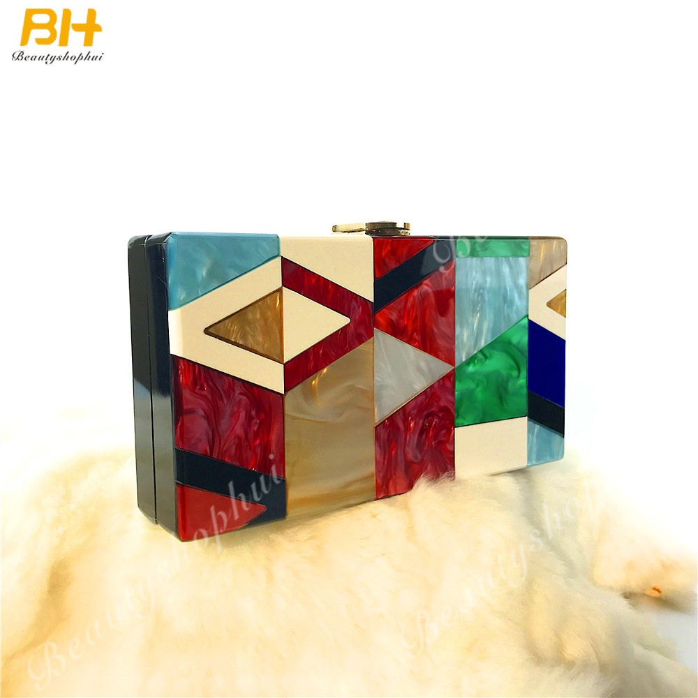 Túi Xách Tay Bằng Nhựa Acrylic Màu Sắc Thanh Lịch Dành Cho Nữ