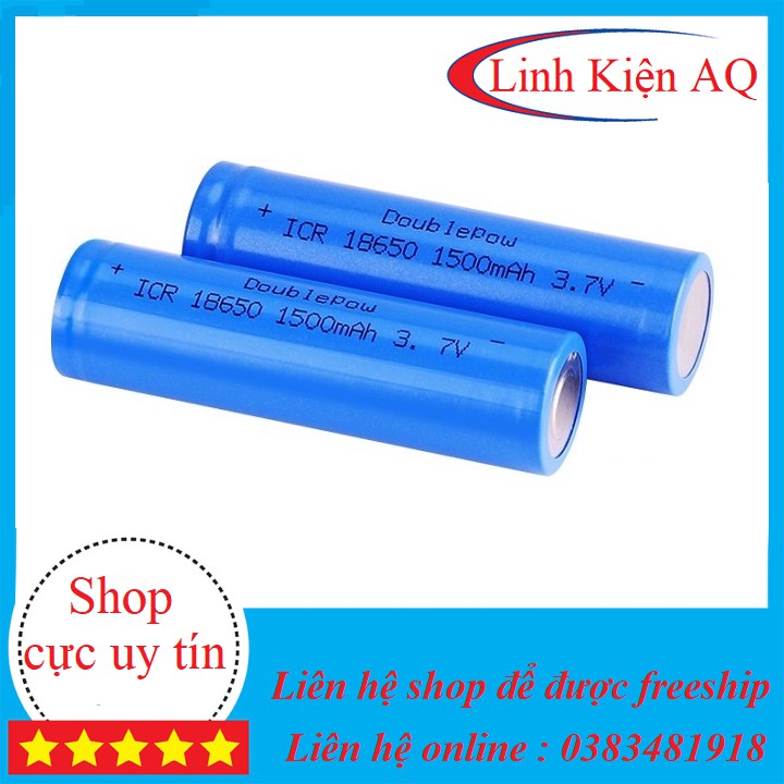 Pin 18650 dung lương 1500mAh dòng xả 10C(loại tốt)