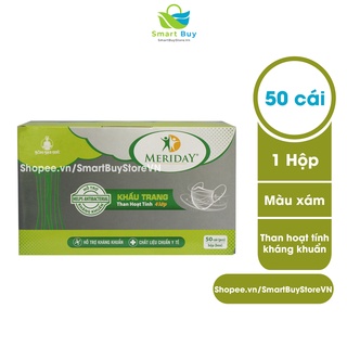 Khẩu trang y tế than hoạt tính Bông Bạch Tuyết (Meriday) - 50 cái/Hộp
