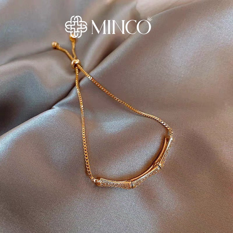 Lắc Tay nữ Minco Accessories Đốt Trúc vàng phụ kiện thời trang đẹp sang trọng và quý phái LT27