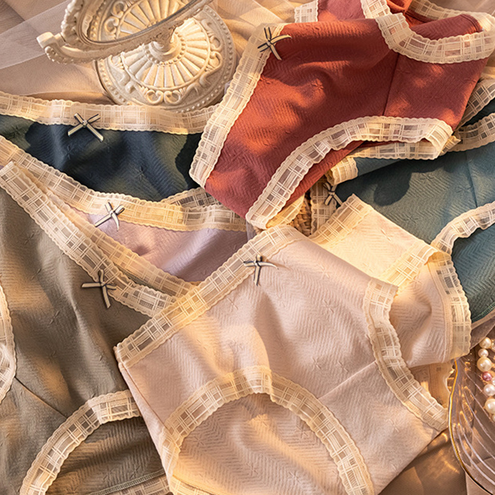 Quần Lót Cotton Không Đường May Phối Ren Quyến Rũ Dành Cho Nữ