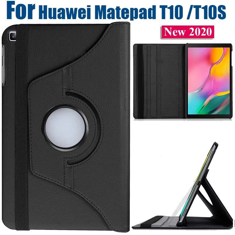 Bao da máy tính bảng bằng da PU xoay 360 cho Huawei Matepad T10S 10.1" 2020 AGS3-L09 / AGS3-W09 / T10 9.7" AGR-L09