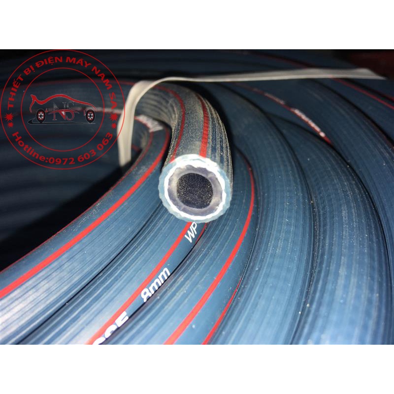 Dây dẫn khí nén Hàn Quốc Toyork 2 lớp bố vải phi 8 mm | giá 1 mét dài
