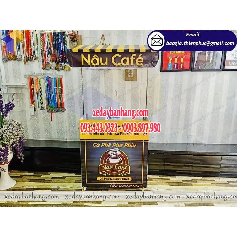 Mẫu quầy bán cafe mang đi lắp ráp tiện lợi tại Thiên Phúc - xedaybanhang.com