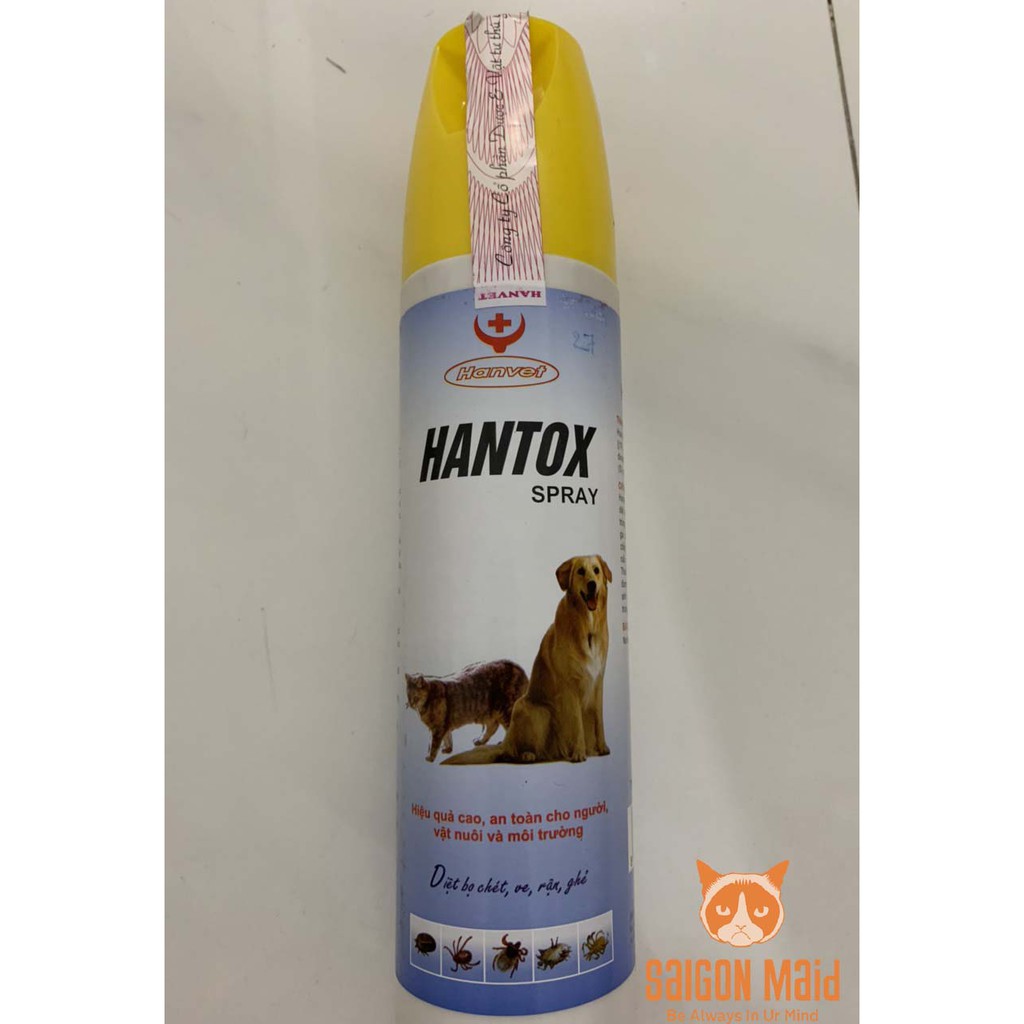 Chai xịt Hantox Spray diệt bọ chét ve chấy rận ghẻ chó mèo( 300ml )