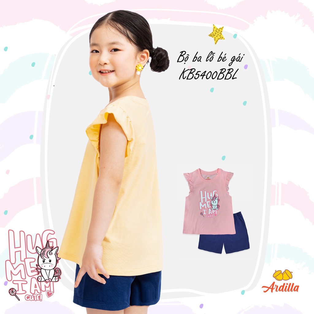 Bộ Quần Áo Bé Gái ARDILLA Áo Ba Lỗ Họa Tiết Dễ Thương Thoải Mái, Chất Vải Cotton Mát Mẻ Cho Bé 2-6 Tuổi KB5400