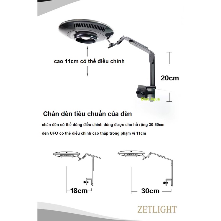 Đèn Zetlight UFO F8 PRO - Đèn Led cho hồ thủy sinh