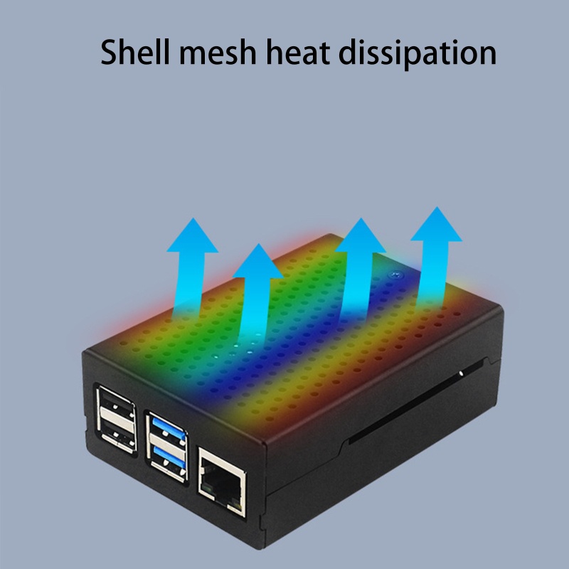 Vỏ Tản Nhiệt Bằng Kim Loại Nhôm Cho Bo Mạch Chủ Raspberry Pi 4B Pi 4B