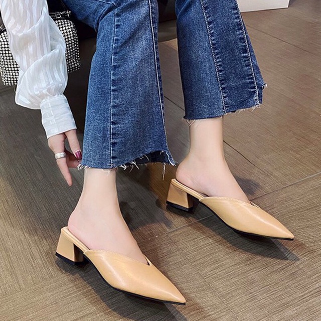 Sục nữ da mềm mũi nhọn trơn BIG SIZE 35-42