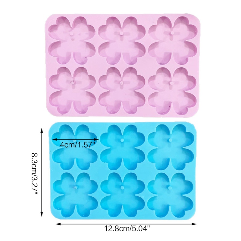 Sa Khuôn Silicon Làm Móc Khóa Hình Cỏ Bốn Lá