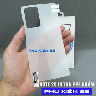 [Samsung Note 20/Note 20 Ultra] Dán dẻo FULL màn, FULL lưng PPF cao cấp