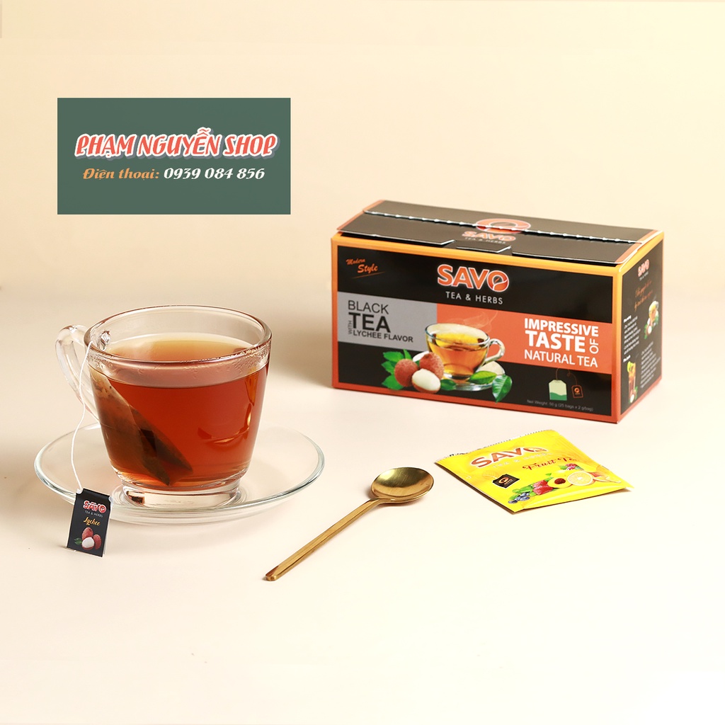 Trà Vải Túi Lọc SAVO (Hộp 25 gói)