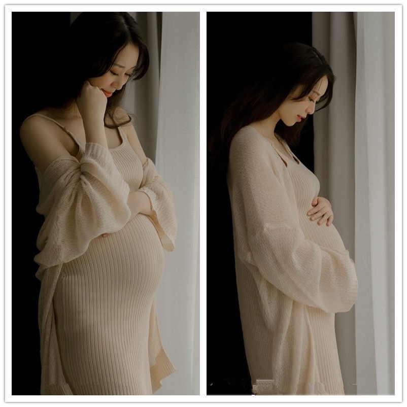 ✺✁Bộ Đồ Bầu Chụp Ảnh Nghệ Thuật Thời Trang Cho Phụ Nữ Mang Thai
