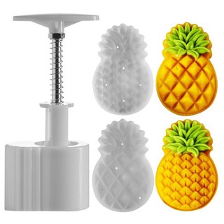 Bộ Khuôn Nén Lò Xo 4 Mặt Làm Bánh Dứa 3D 50Gram Đẹp Mắt