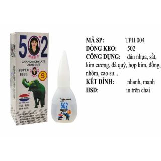 [Hàng chính hãng] Keo dán, Keo Con Voi 502 Thuận Phong
