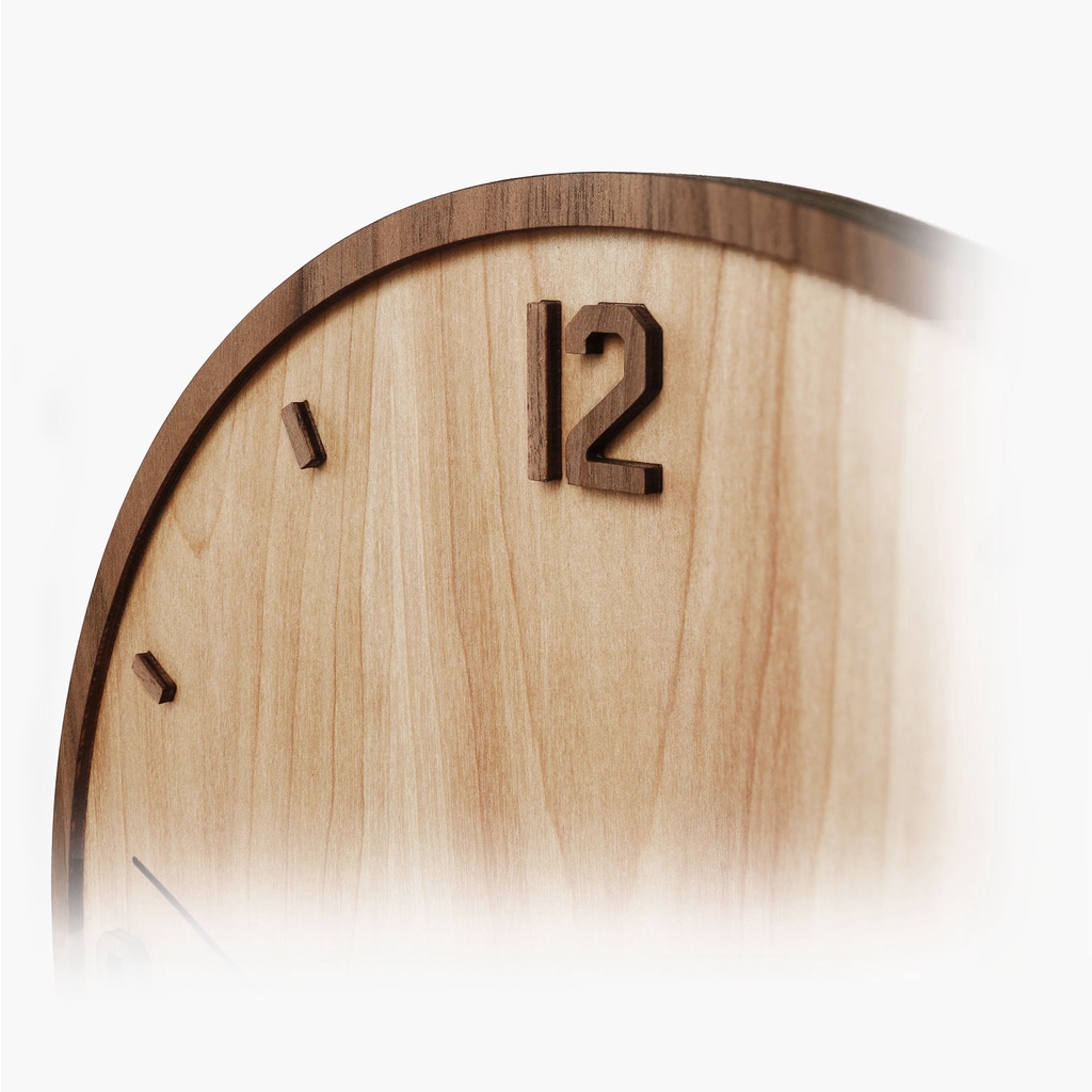 Đồng hồ gỗ treo tường cao cấp | Phong cách tối giản, hiện đại | NAU FACTORY