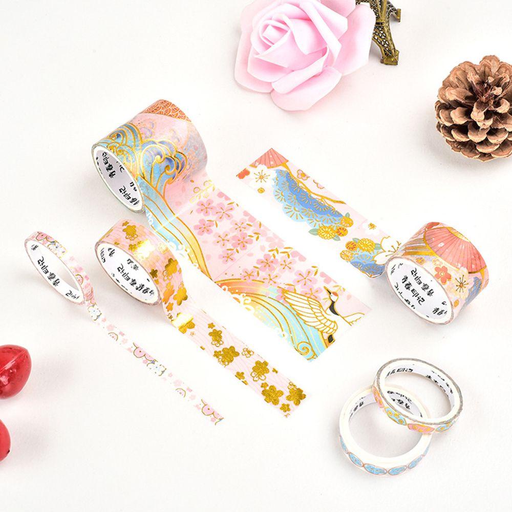 PISTA Set 6 Cuộn Băng Dính Washi Trang Trí Sổ Lưu Niệm Mẫu Mới DIY