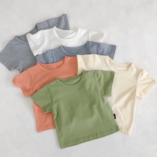 Áo thun cotton cộc tay basic cho bé chất đẹp mát