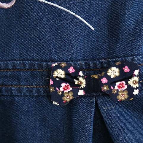 Đầm Denim Sát Nách Thời Trang Xuân Thu Phong Cách Hàn Quốc Cho Bé Gái