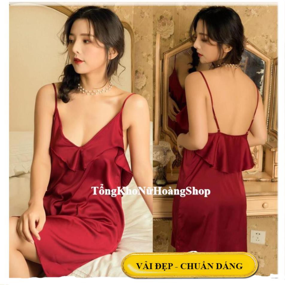 [Siêu Phẩm 2021 - Sang - Xịn]Váy ngủ sexy đắp bèo lụa satin cao cấp - đầm ngủ sexy lụa B1014 | BigBuy360 - bigbuy360.vn