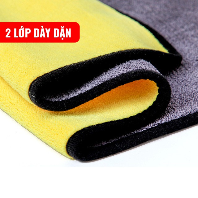 Khăn lau xe ô tô chuyên dụng siêu thấm nước, chống xước, không rụng lông, khăn microfiber lau xe hơi đa năng