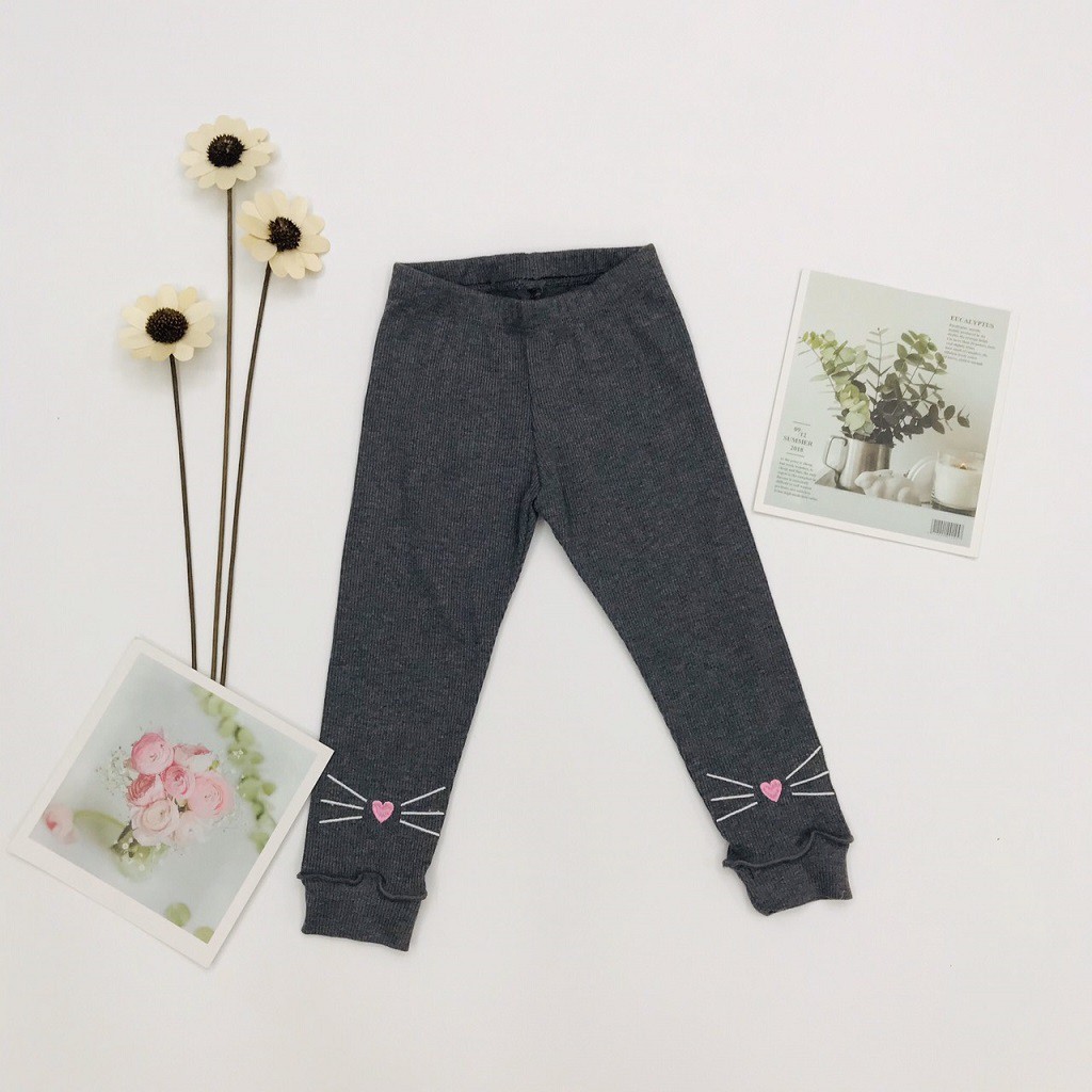 Quần legging bé gái, quần len tăm cho bé dáng ôm, mềm mịn, size 3-10 tuổi - SUNKIDS