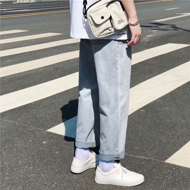 Korean style fashion wide leg jeans for men | BigBuy360 - bigbuy360.vn